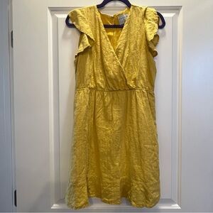 Yellow Hayden Los Angeles V Neck Ruffled Summer Dress
